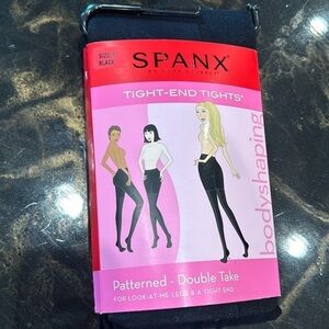 Spanx plus size 2X tight-end tights patterned double take new w tags
